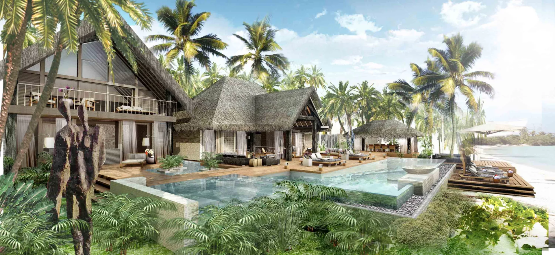 Extérieur private villas Bora Bora